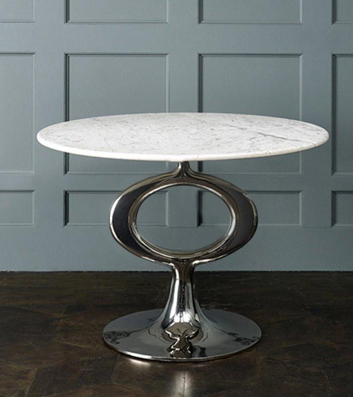 Op Round Table, Nickel plated